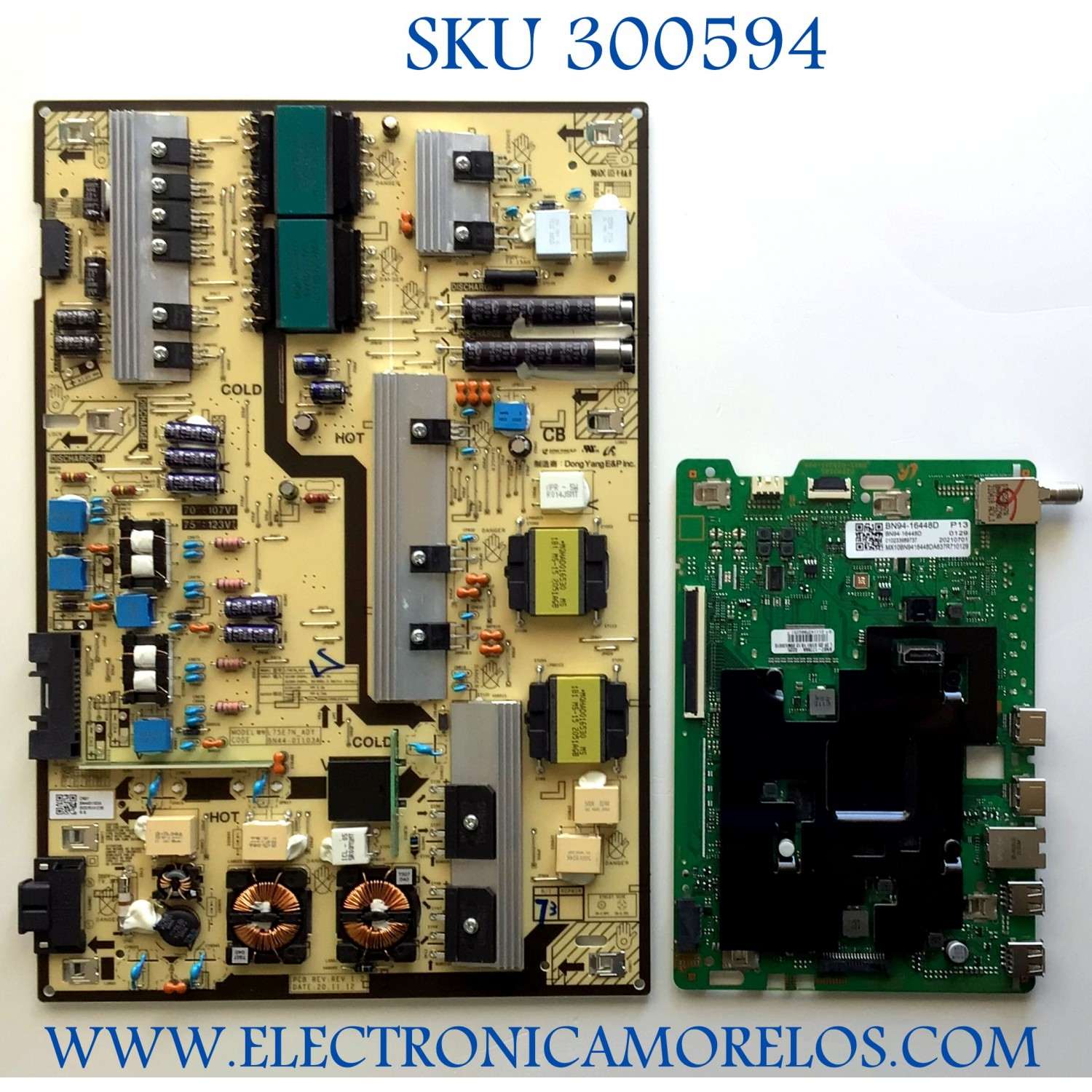 KIT DE TARJETAS PARA TV SAMSUNG / NUMERO DE PARTE MAIN BN94-16448D / BN41-02844A / BN97-17789A / NUMERO DE PARTE FUENTE BN44-01103A / L75E7N_ADY / BN4401103A / PANEL CY-QA075HGEV1H / MODELO QN75Q60AAFXZA BA02 / QN75Q6DAAFXZA BA02  / DISPLAY HV750QUB-F9B